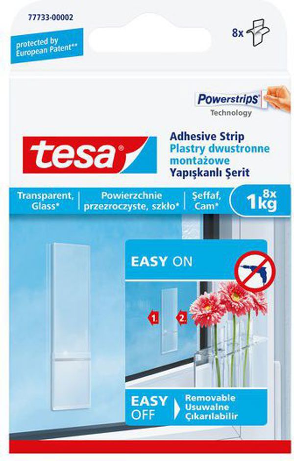 Tesa Στεγανωτική Ταινία Αυτοκόλλητη Διαφανής έως 1kg 8 τεμ.