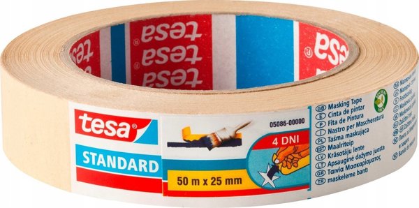 Tesa ΤΑΙΝΙΑ ΜΑΣΚΑΡΙΣΜΑΤΟΣ STANDARD 4 ΗΜΕΡΕΣ 50M:25MM ΜΠΕΖ