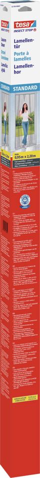 Tesa Standard Αντικουνουπική Σήτα Πόρτας με Λαμέλες 2.20x0.95m Μαύρη