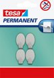 Tesa HACZYKI PERMANENTNE 4 SZT. "XS", OWALNE, METALOWE