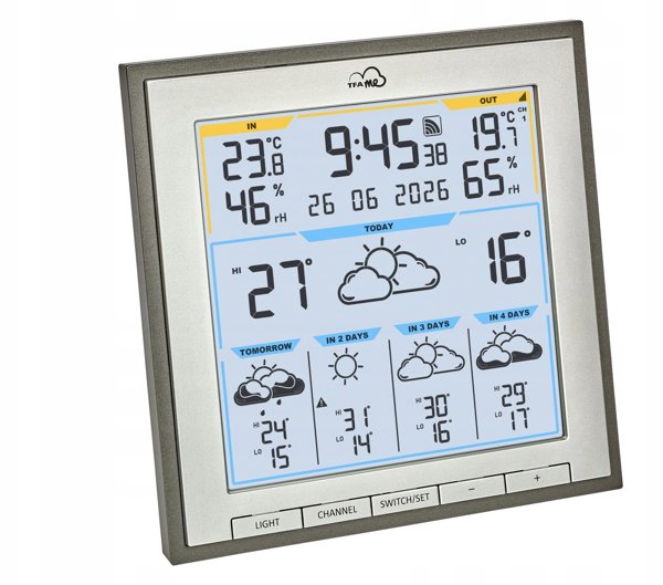 TFA TFA.me 35.8105.10   ID-08 WLAN Funk-Wetterstation     grau