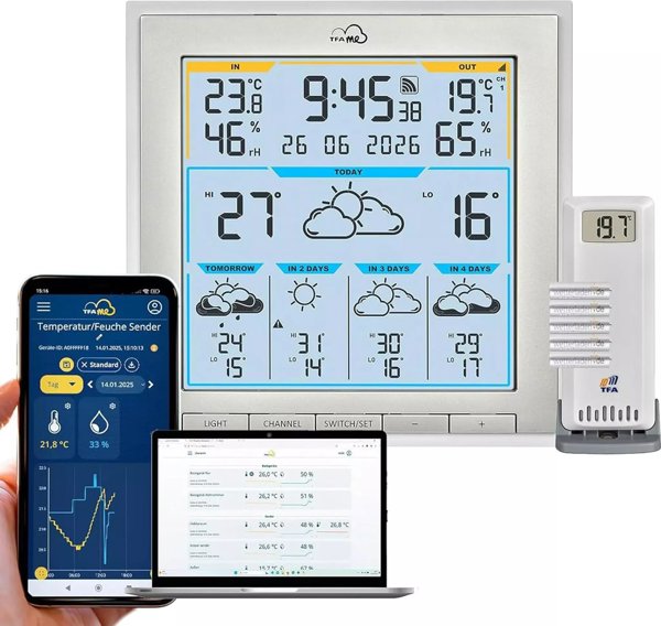 TFA TFA.me 35.8105.02   ID-08 WLAN Funk-Wetterstation     weiß