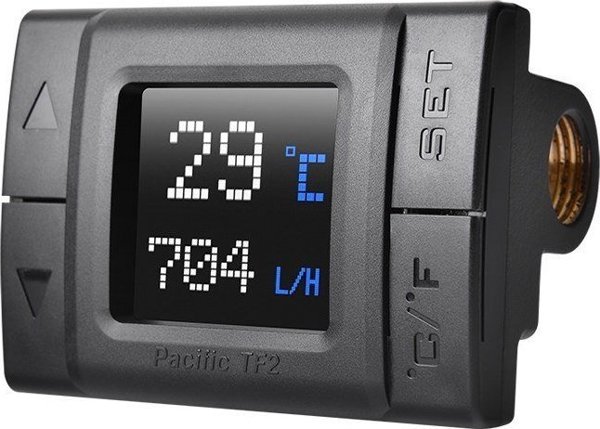 Thermaltake Pacific TF1 Ροόμετρο και Αισθητήρας Θερμοκρασίας, Μαύρο Ματ (CL-W275-CU00SW-A)