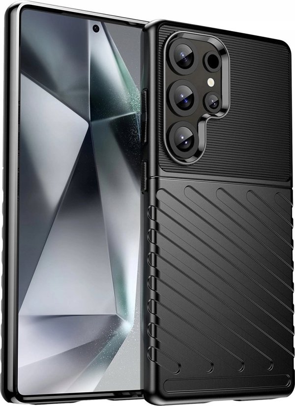 Θήκη Thunder για Samsung Galaxy S25 Ultra σιλικονούχα θήκη - μαύρο