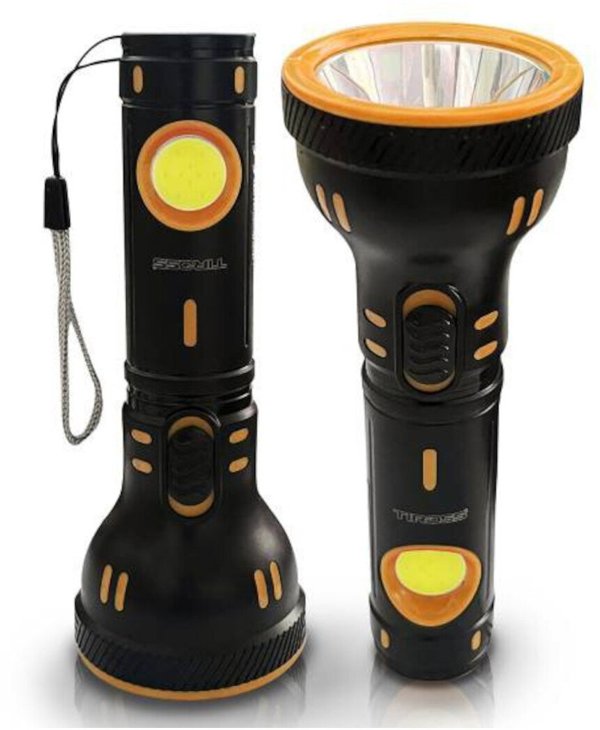 Tiross TS3101 Επαναφορτιζόμενος Φακός LED με Λαβή - Μαύρος