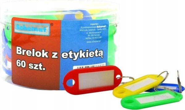 Titanum Zawieszki do kluczy kolorowe 60szt