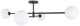 Tk Lighting Sarius 4735 φωτιστικό οροφής 4x6W G9 μαύρο/λευκό