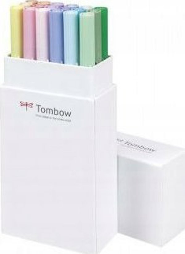 Tombow Dual Brush Pen Σετ Μαρκαδόρων, 18 Τεμάχια, Παστέλ Αποχρώσεις