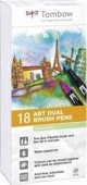 Tombow Dual Brush Pen Σετ Μαρκαδόρων, 18 Τεμάχια, Παστέλ Αποχρώσεις