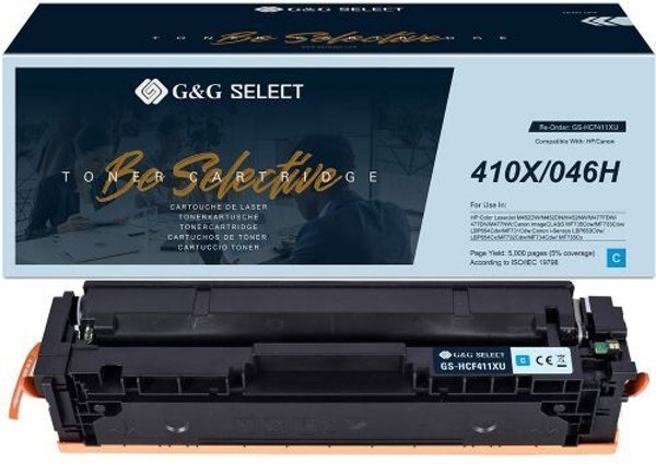 G&G Toner GS-HCF411XU για HP, Συμβατό Toner Εκτυπωτή, Cyan, 1 Τεμάχιο