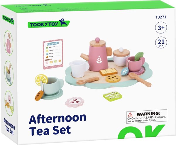 Tooky Toy TOOKY TOY Απογευματινό Τσάι Ξύλινο Σετ Σερβιρίσματος