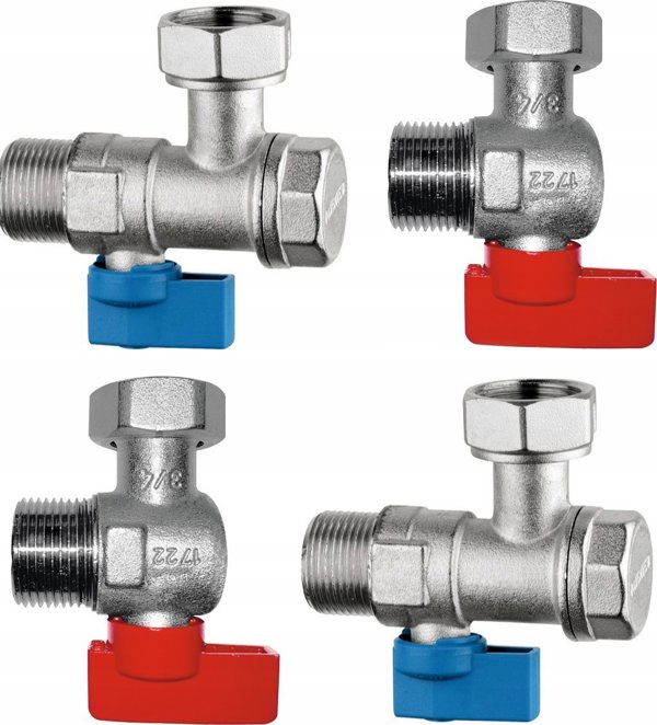 Top-Therm Σετ Γωνιακές Βαλβίδες Λέβητα Αερίου με Φίλτρα, 2x1/2" & 2x3/4" - Συμβατό με Buderus, Viessmann, Immergas & Λοιπά Μοντέλα