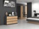 Topeshop Συρταριέρα Malwa M6 120cm με 6 Συρτάρια, Ανθρακί / Δρυς Artisan