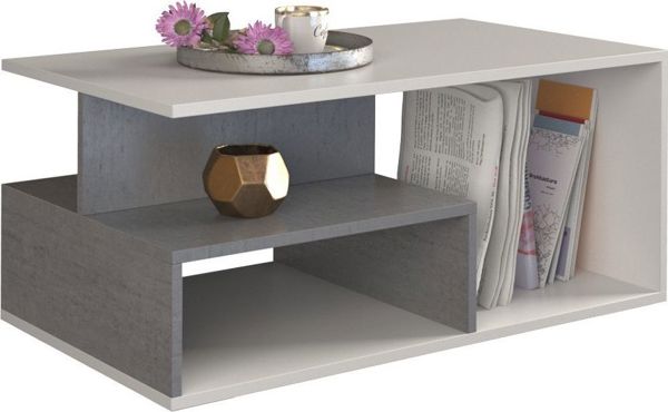 Topeshop Τραπέζι Σαλονιού Prima 90x51x43cm - Σχέδιο Μπετόν