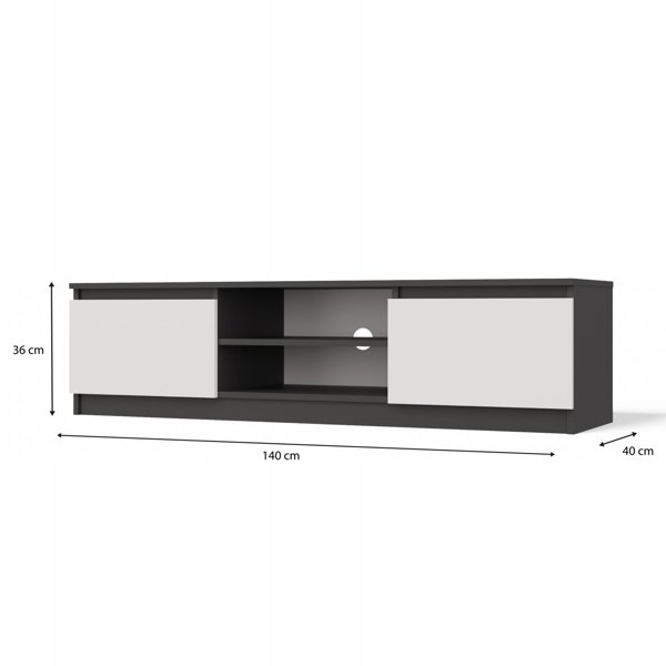 Topeshop RTV 140 MALWA ANTRACYT/BIEL