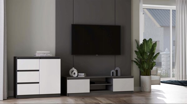 Topeshop RTV 140 MALWA ANTRACYT/BIEL