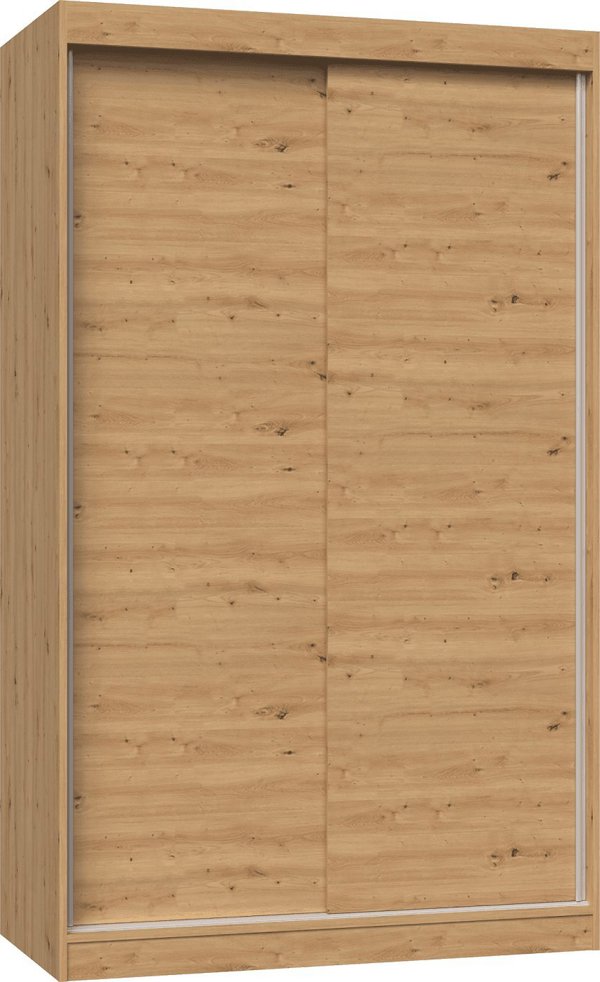 Topeshop IGA Συρόμενη Ντουλάπα 120cm με Ράφια, Δρυς Artisan