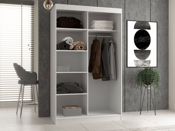 Topeshop Συρόμενη Ντουλάπα IGA 120cm με 2 Καθρέφτες, Χρώμα Dab Artisan