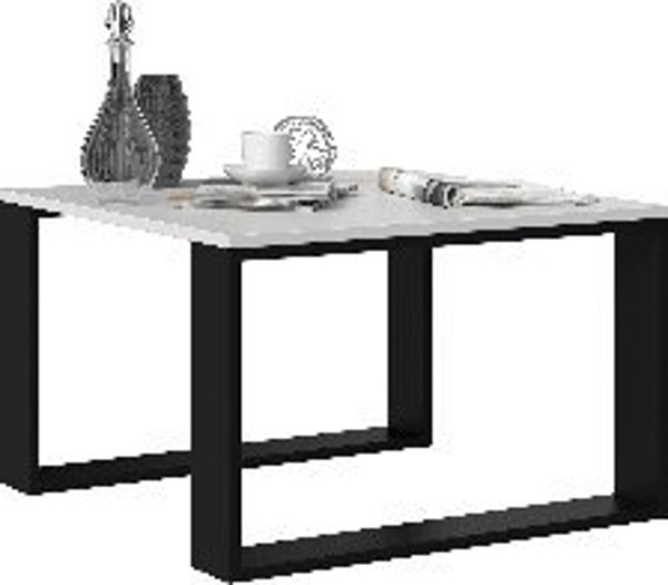 Topeshop ΤΡΑΠΕΖΑΚΙ ΚΑΦΕ ΣΑΛΟΝΙΟΥ LOFT ΜΟΝΤΕΡΝΟ ΜΙΝΙ ΛΕΥΚΟ ΜΑΥΡΟ