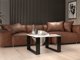 Topeshop ΤΡΑΠΕΖΑΚΙ ΚΑΦΕ ΣΑΛΟΝΙΟΥ LOFT ΜΟΝΤΕΡΝΟ ΜΙΝΙ ΛΕΥΚΟ ΜΑΥΡΟ