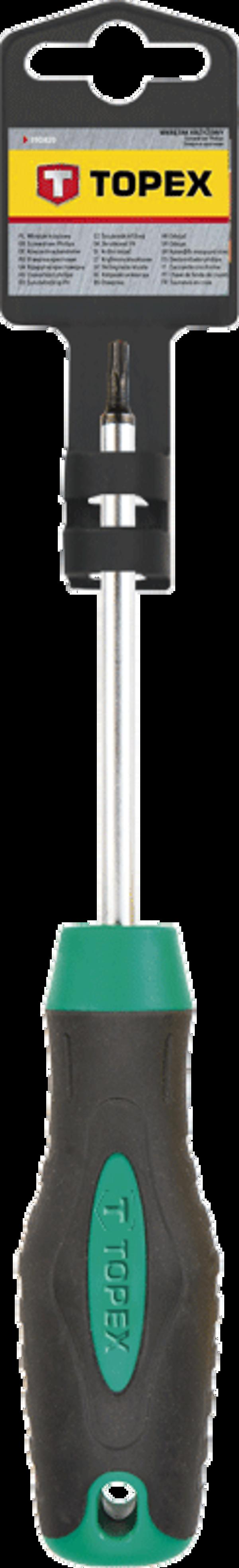 Κατσαβίδι Torx Topex T15x80mm, Μαγνητικό από Χάλυβα Χρωμίου-Βαναδίου, 39D843