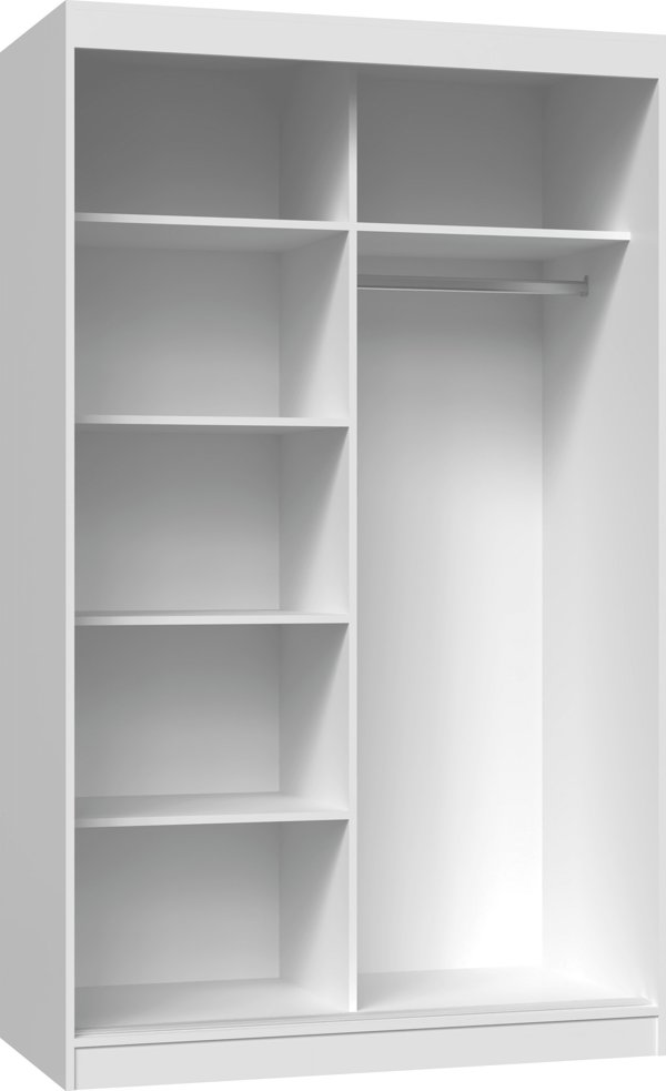 Topeshop Συρόμενη Ντουλάπα IGA, 120cm, Με Καθρέφτη, Dab Artisan