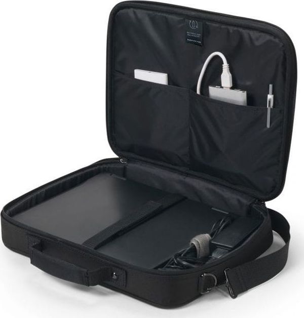 Dicota Eco Multi Τσάντα Laptop 13-14.1" D31323-RPET, Μαύρη με Ιμάντα Ώμου και Λαβή