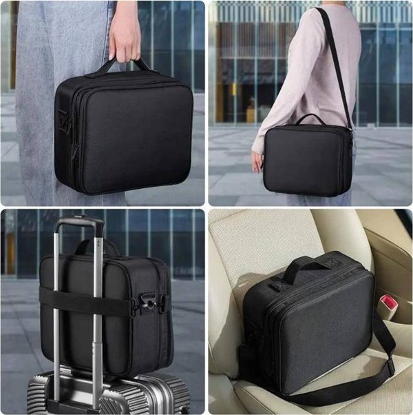 Torba Aptel Torba z Przegrodami na Aparat Fotograficzny i Akcesoria 40x29x13cm czarna CA22