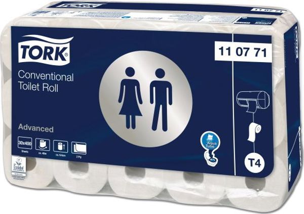 Tork Χαρτί Υγείας Advanced 110771, 2-Στρώσεων, Συμβατικό Ρολό 48m, 30 Τεμάχια