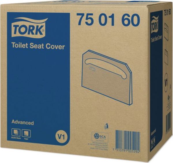 Tork Καλύμματα Καθισμάτων Τουαλέτας Advanced 750160, Λευκά, 200 Τεμάχια