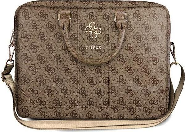 Τσάντα Laptop Guess 4G Uptown 16" από Συνθετικό Δέρμα - Καφέ