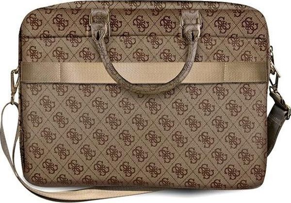 Τσάντα Laptop Guess 4G Uptown 16" από Συνθετικό Δέρμα - Καφέ