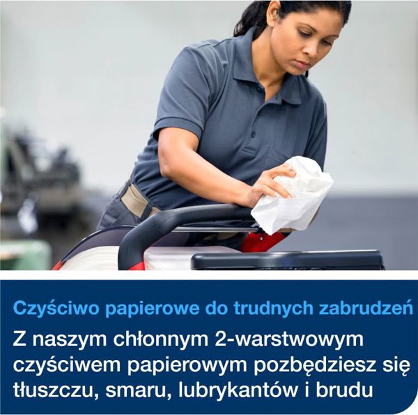 Tork Χαρτί Καθαρισμού Βιομηχανικό W1, 2-Στρώσεων, 340m, 1000 Φύλλα, Λευκό