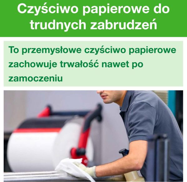 Tork Χαρτί Καθαρισμού Βιομηχανικό W1, 2-Στρώσεων, 340m, 1000 Φύλλα, Λευκό