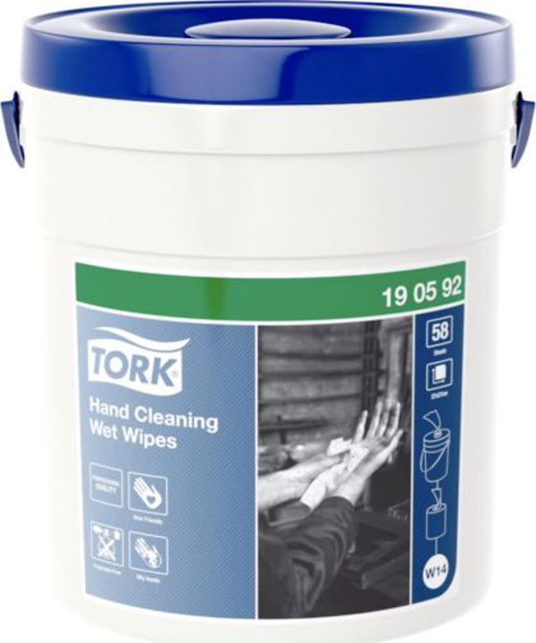 Tork Μη Υφαντό Καθαριστικό 190592, Πανιά Καθαρισμού Χαμηλής Σκόνης για Βαριά Βρωμιά, Premium, Λευκό, 58 Φύλλα