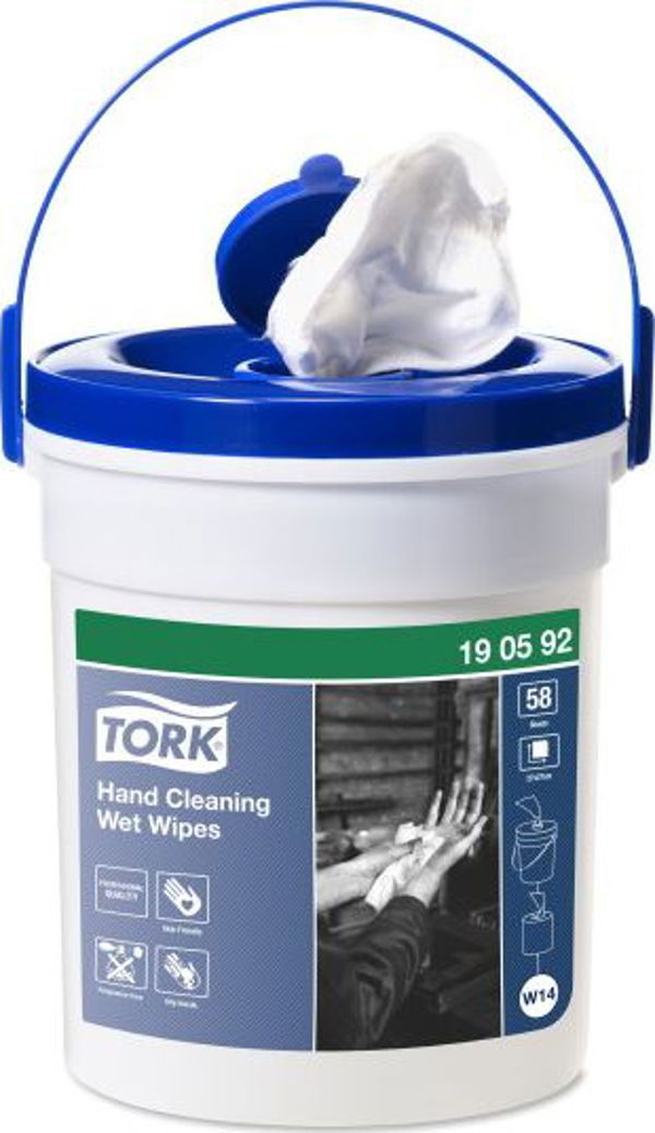 Tork Μη Υφαντό Καθαριστικό 190592, Πανιά Καθαρισμού Χαμηλής Σκόνης για Βαριά Βρωμιά, Premium, Λευκό, 58 Φύλλα