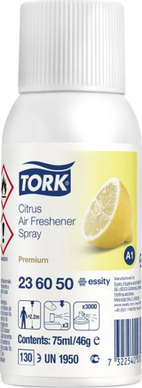 Tork Αποσμητικό Χώρου σε Spray, 75ml - Άρωμα Εσπεριδοειδών, Συμβατό με Ηλεκτρονικό Διανομέα