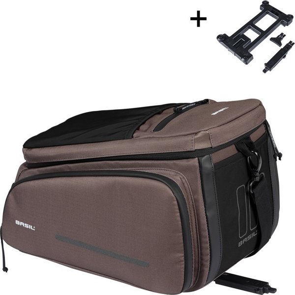 Basil Τσάντα Σχάρας Ποδηλάτου Mov Trunk Bag, MIK, Αδιάβροχη, 10-26L, Καφέ (2025)