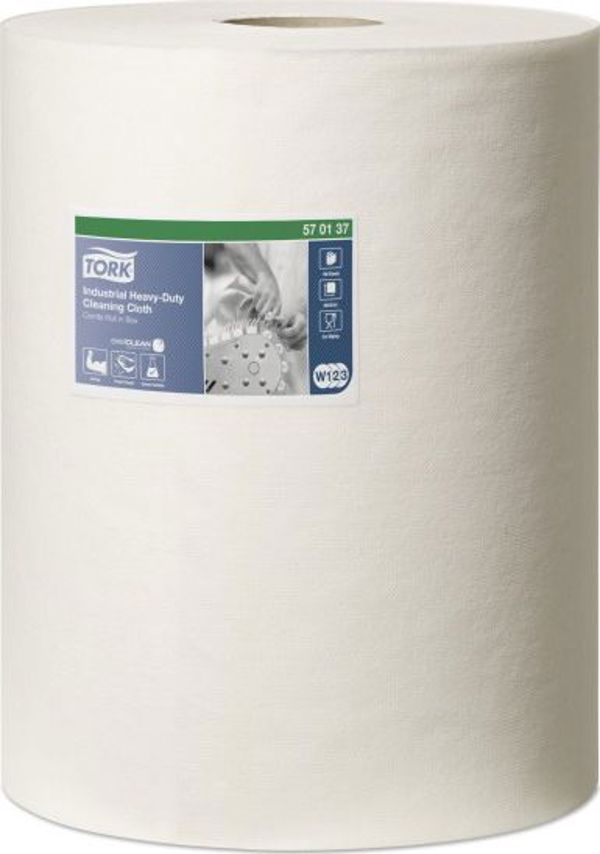 Tork Χαρτοπετσέτα Καθαρισμού Βαρέως Τύπου Premium, 1-Ply, Λευκό, 1 Τεμάχιο