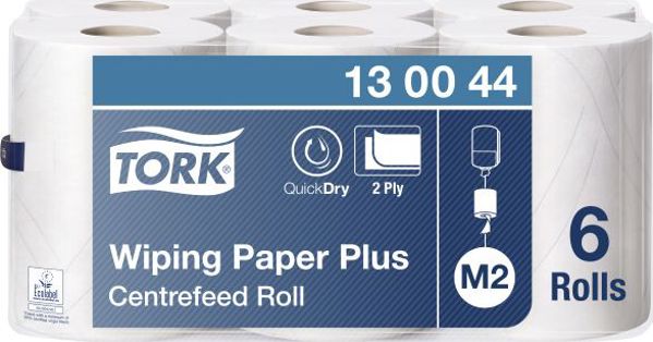 Tork Χαρτί Καθαρισμού σε Ρολό, 2-Στρώσεων, Premium, Λευκό, Βιομηχανικό Πανί Καθαρισμού
