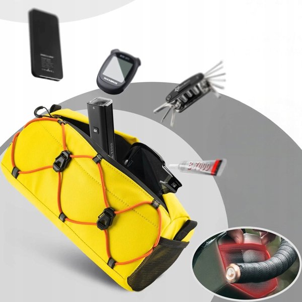 Torba rowerowa Rockbros 30110054006 na kierownice 2,2L - zolta