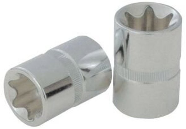 Torx lizdas 1/2" CHROMEplus,ant pakabinamos etiketės E16, KS Tools