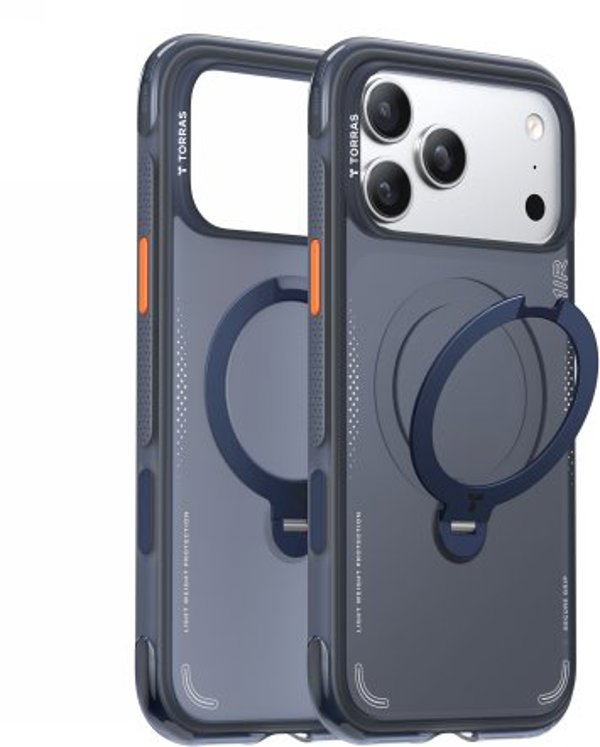 TORRAS Ostand Spin Air - etui do iPhone 17 Pro kompatybilne z MagSafe (midnight blue)