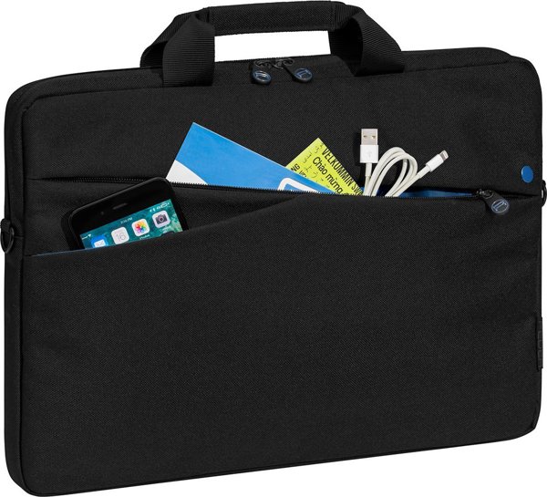 Torba Pedea Torba na notebook Pedea Fashion 13, 3 / 15, 6 / 17, 3 cala (17, 3 cala, czarny / niebieski)