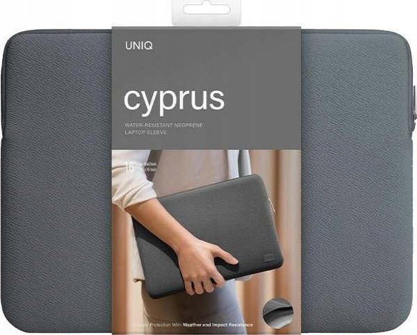 Uniq Torba Θήκη για Laptop 16" Neoprene Αδιάβροχη Onyx