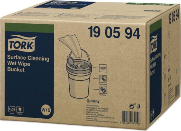 Tork 190594 Πανί Καθαρισμού Premium, Μη Υφασμένο, Χαμηλής Σκόνης, Λευκό, 58 Τεμάχια