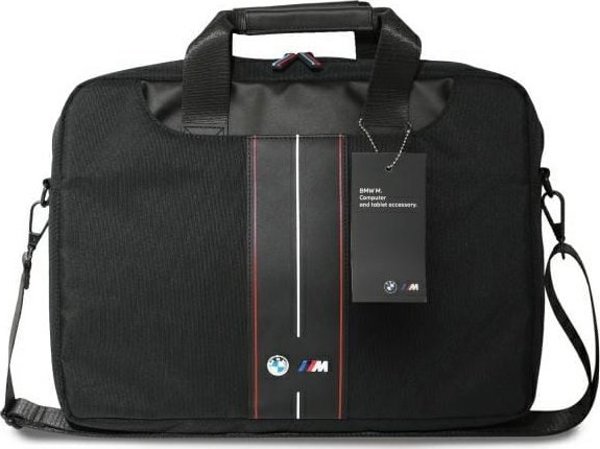 BMW Τσάντα Laptop 16" Vertical Stripe Nylon για MacBook/Laptop - Μαύρο