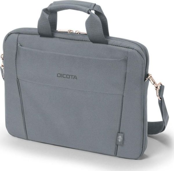 Dicota Eco Slim Τσάντα Laptop 14.1" D31305-RPET, Γκρι, με Ιμάντα Ώμου και Λαβή