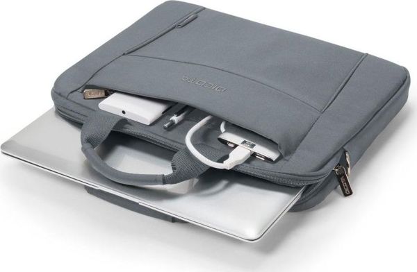 Dicota Eco Slim Τσάντα Laptop 14.1" D31305-RPET, Γκρι, με Ιμάντα Ώμου και Λαβή