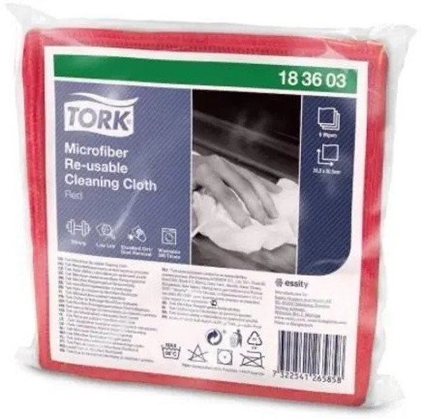 Tork - Πανιά από μικροΐνες πολλαπλής χρήσης - Κόκκινα